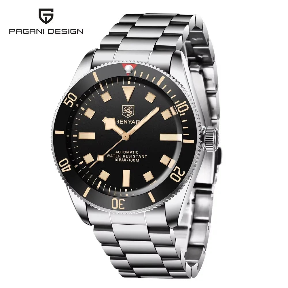 BENYAR BY-5179M Automatic Watch — BB58-Inspired Sport & Business, Super-LumiNova, 50M