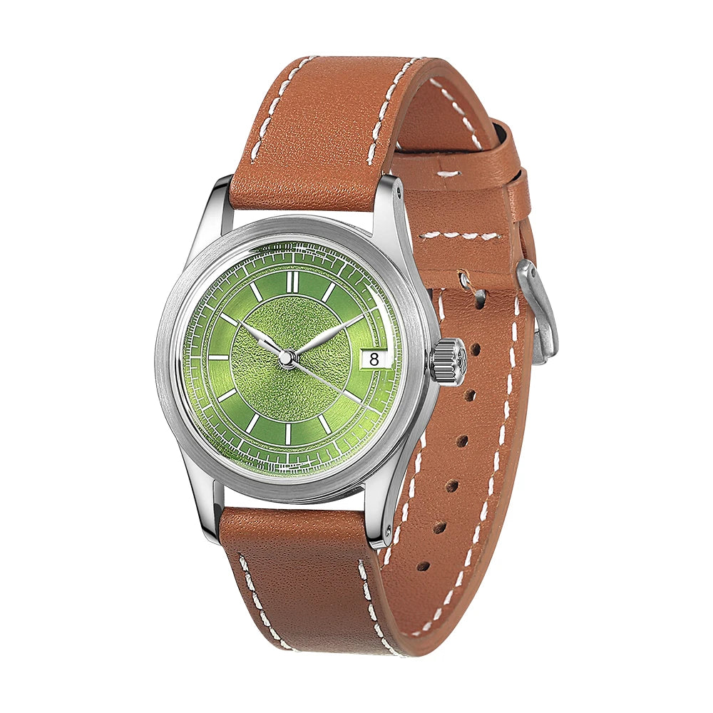 BODERRY HOU Automatic Watch – 80-Hour Power Reserve, Domed Sapphire Crystal, 100m Water Resistant