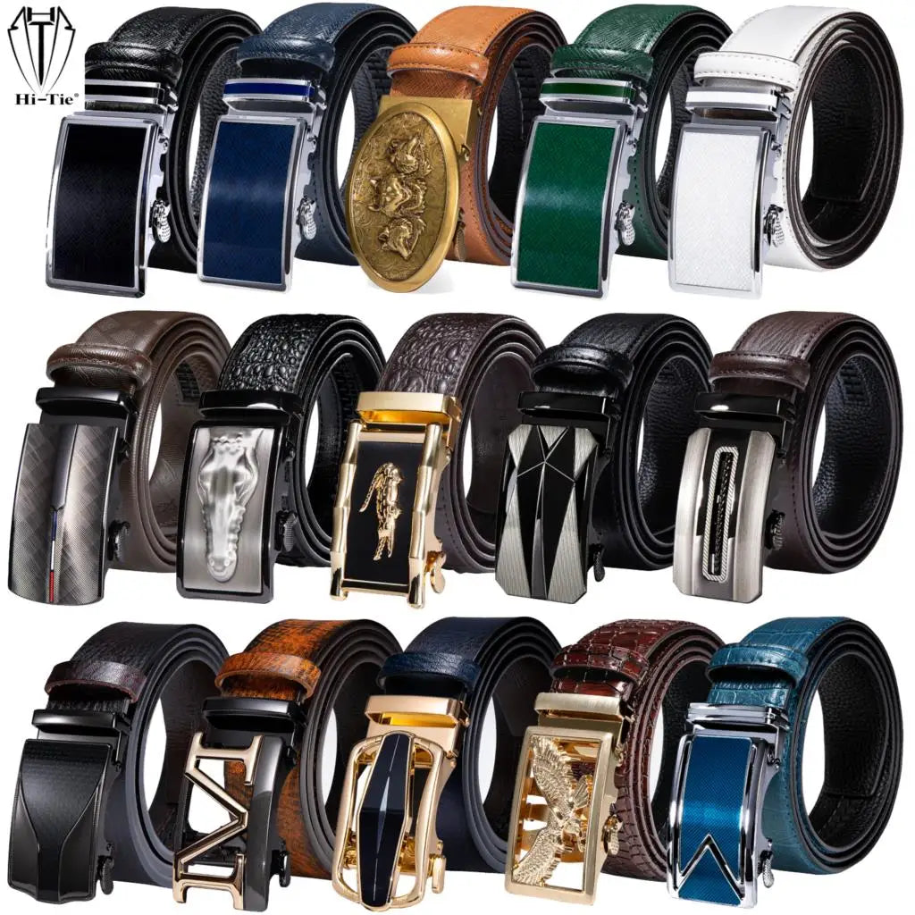 Men's Genuine Leather Ratchet Belt – Multi-Colour Collection