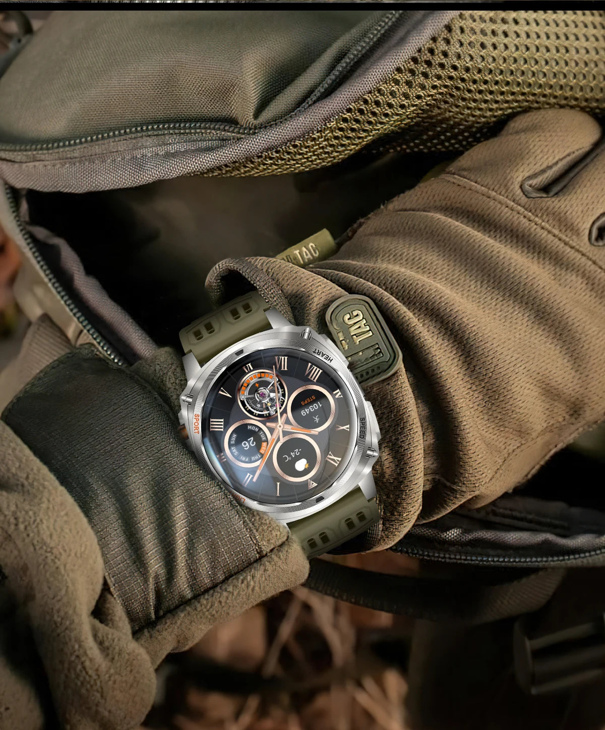 Hiwego Outdoor Smartwatch | 800mAh, 1.75" AMOLED, IP68, GPS & LED Flashlight