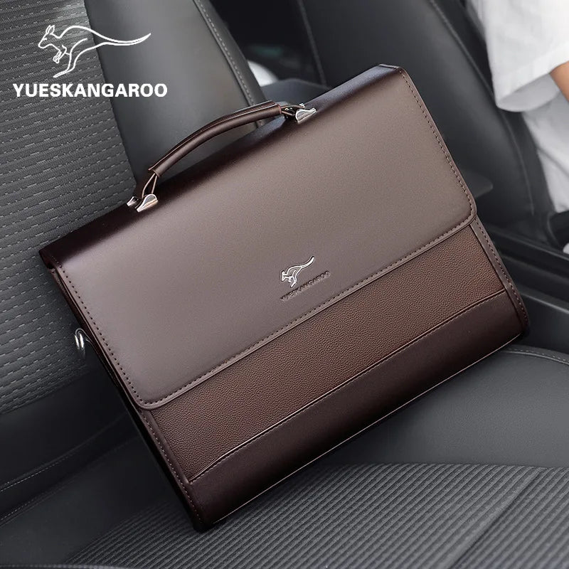 Executive Briefcase | PU Leather Business Bag with Document Organiser