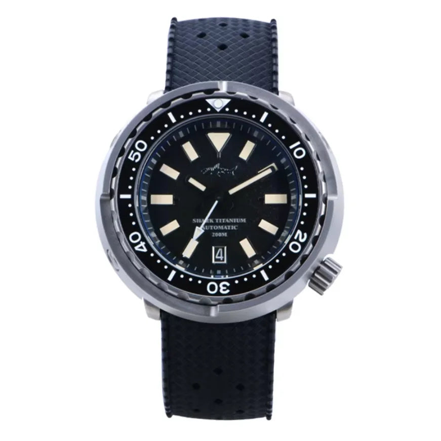 HEIMDALLR Men Automatic Watch 44mm Tuna Mechanical Wristwatch Titanium Case Luminous Diver 20Bar Waterproof Sapphire Sport NH35
