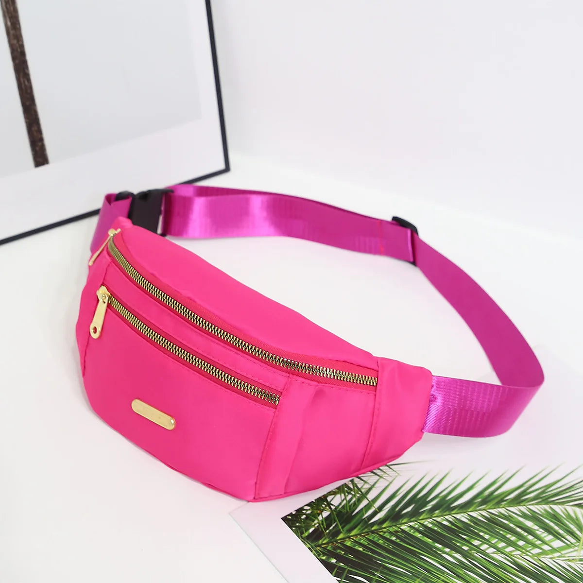 Lightweight Nylon Fanny Pack – Unisex Belt Bag for Running, Hiking & Travel