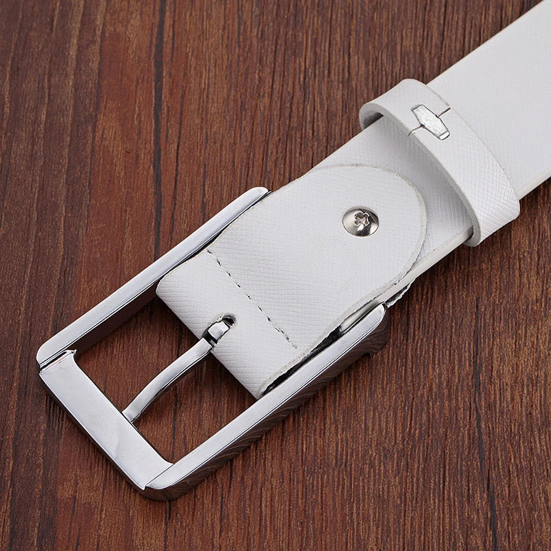 Men's Leather Pin Buckle Belt – Classic & Casual