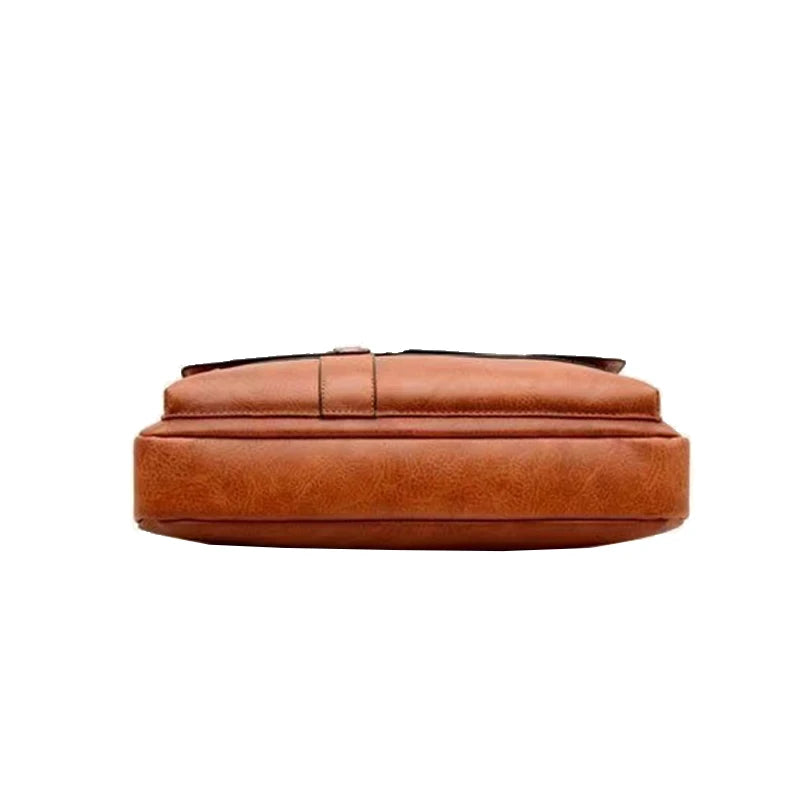 The neutral color men's handbag is suitable for business trips and can also be carried on one shoulder.It is made of PU material