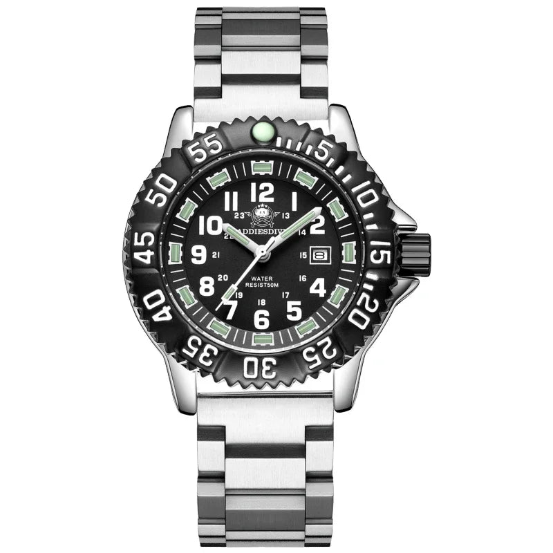 ADDIESDIVE MY-050S Sport Quartz Watch | Luminous | 50M Water Resistant | Nylon & Steel Strap