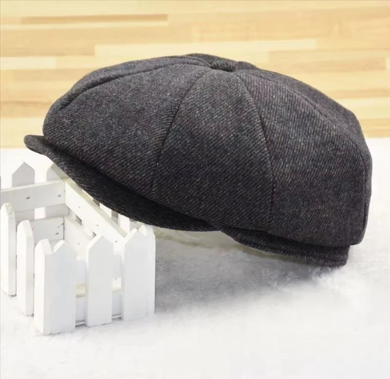 Men's Herringbone Newsboy Cap – Large Fit