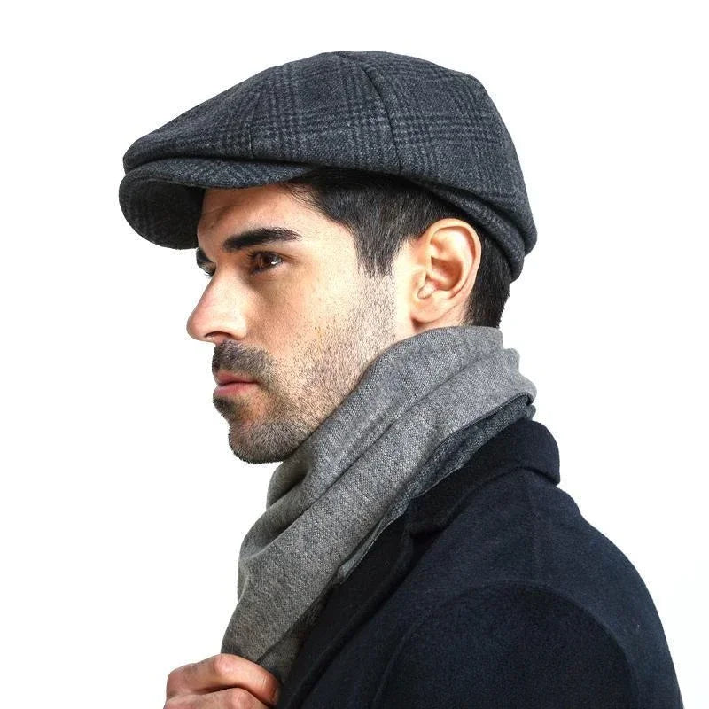 Men's Herringbone Newsboy Cap – Large Fit