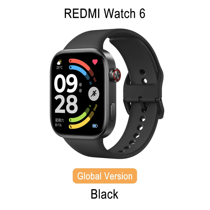 Redmi Watch 6 – 2.07" AMOLED, 550mAh Battery, GPS, 5ATM, Bluetooth Calling
