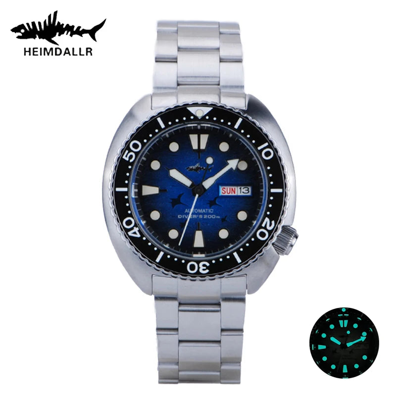 HEIMDALLR Turtle King Automatic Dive Watch – NH36, Sapphire Crystal, 200m Water Resistant