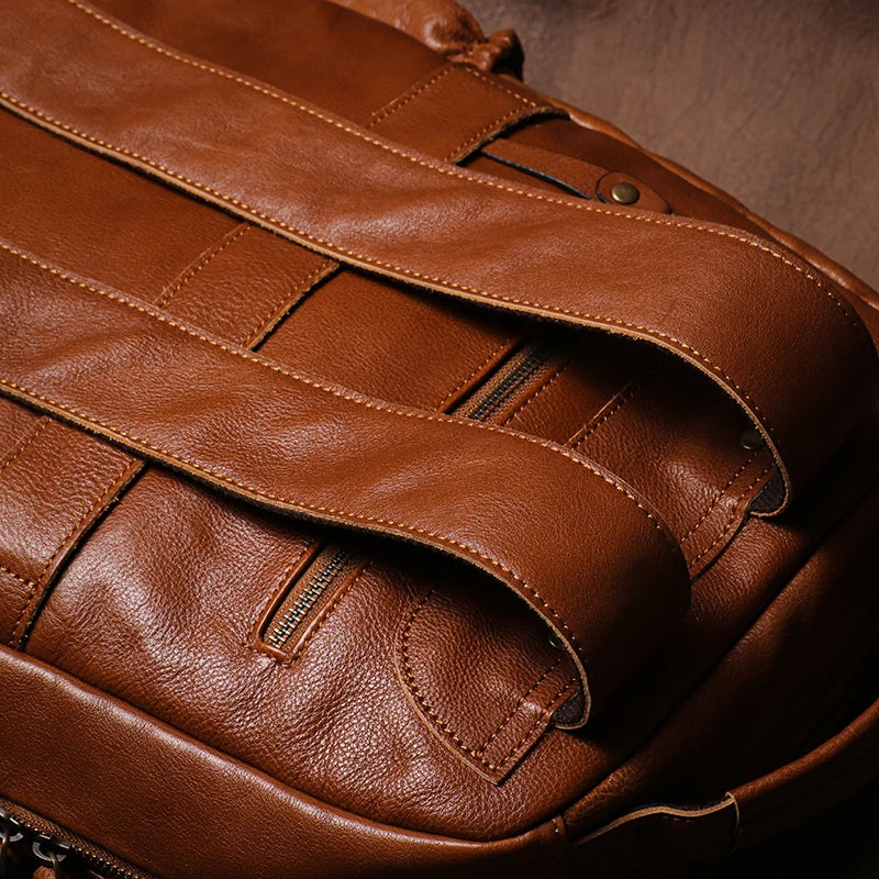 GURO Large Genuine Leather Laptop Backpack