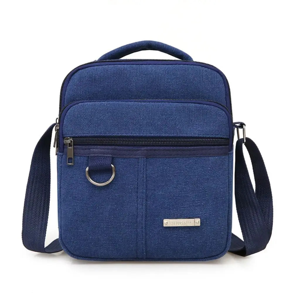 Men's Canvas Bucket Crossbody & Sling Bag – Compact Messenger & Shoulder Bag