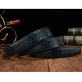Designer Belts Men Genuine Leather crocodile grain Strap Luxury No Buckle Business Automatic Belt Ceinture Homme