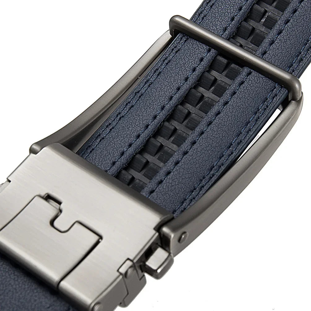 Men's Genuine Leather Automatic Buckle Belt – Designer Fashion