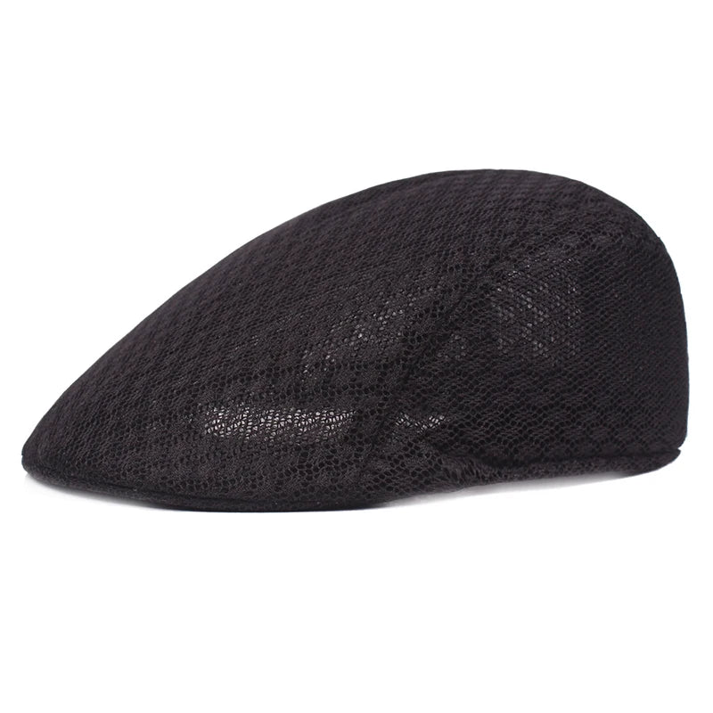 Men's Breathable Flat Cap – Lightweight Beret Style