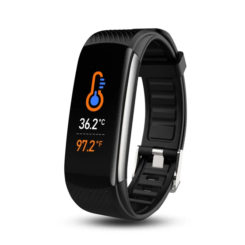 C6T Smart Fitness Bracelet | Body Temperature, Heart Rate & Sleep Monitor | IP67