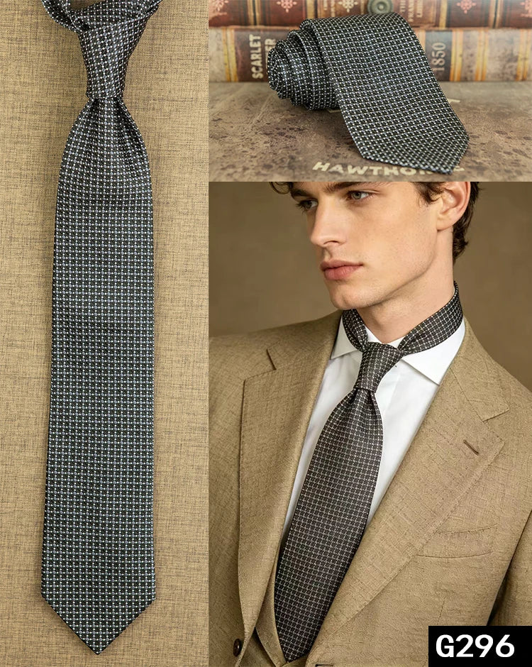 100% Silk Men's Necktie – Multi-Pattern Collection