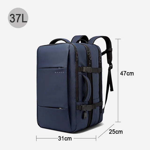 Bange BG-1908 Travel & Business Backpack – Expandable, USB, 17.3" Laptop, 37L/45L