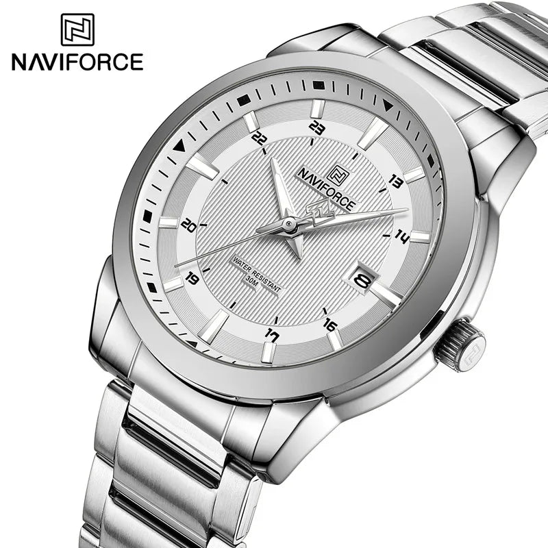 NAVIFORCE NF8029 Fashion Sport Watch | Stainless Steel | Luminous | Date Display