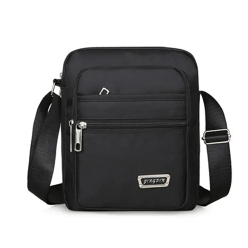 Men's Waterproof Nylon Bucket Crossbody Bag – Multi-Layer Shoulder & Business Bag