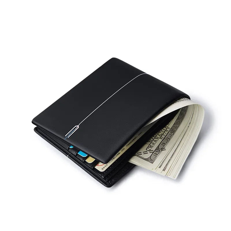 WILLIAMPOLO Soft Cowhide Leather Slim Wallet
