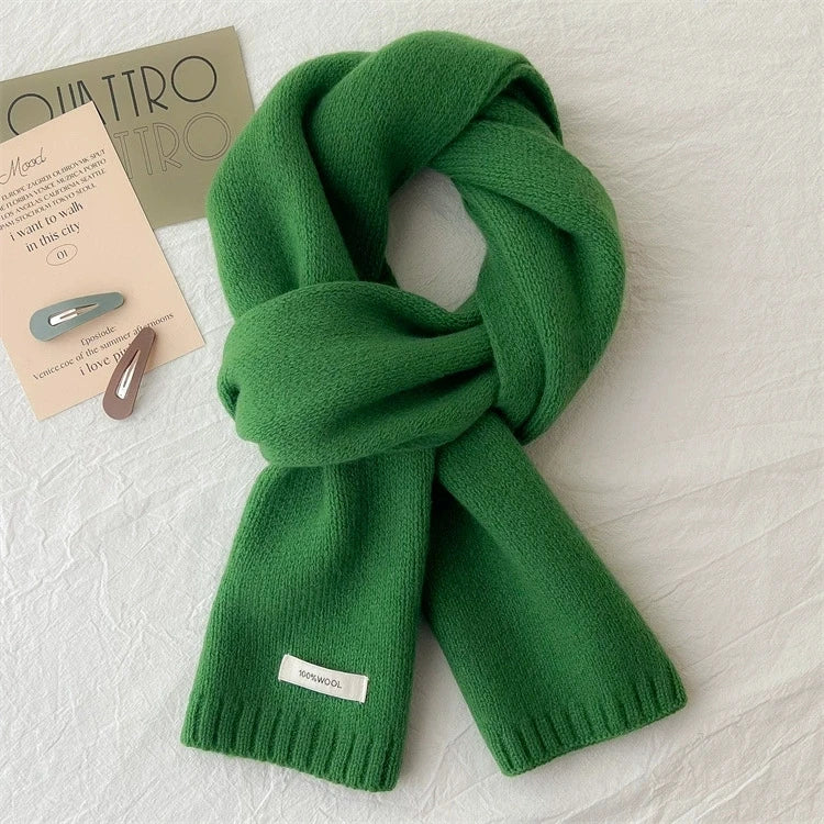 Wool Knit Long Scarf