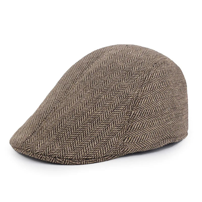 Unisex Stretch Beret – Classic Artist Painter Flat Cap for Autumn & Winter