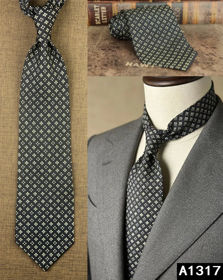 100% Silk Men's Printed Necktie – Vintage & Novelty Collection