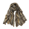 Men's Cotton Linen Striped Scarf