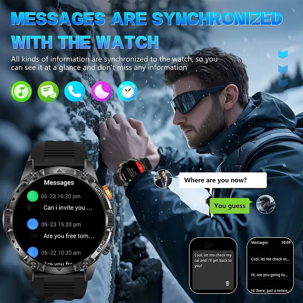 DAORKOW YK16 Smartwatch | 1000mAh, IP68 Swimming, Bluetooth Calling & Alexa