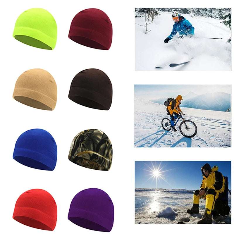 Men's Fleece Beanie – Windproof Winter Hat