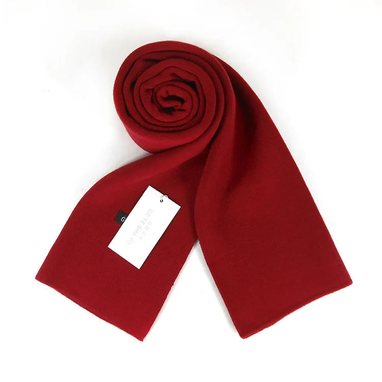 Men's Cashmere & Acrylic Scarf – Solid Colour