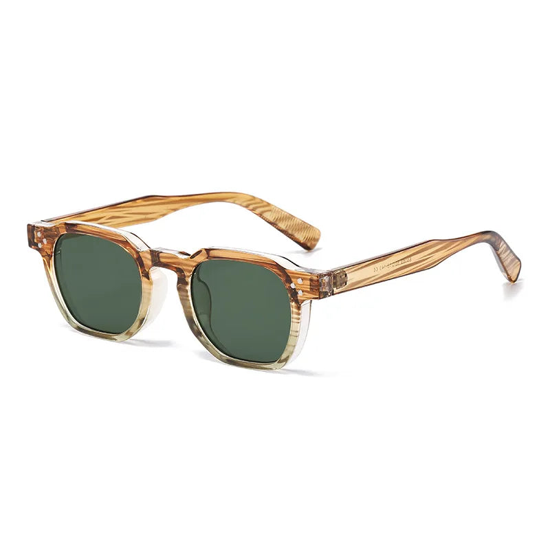 SO&EI New Square Sunglasses Women Retro Rivets Men Trending Sun Glasses UV400