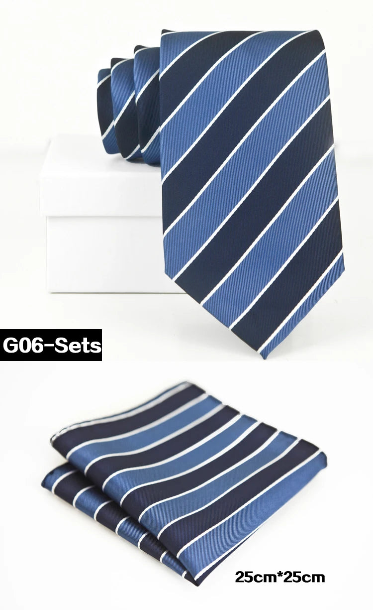 Men's 100% Silk Jacquard Necktie – Paisley, Abstract & Geometric Patterns