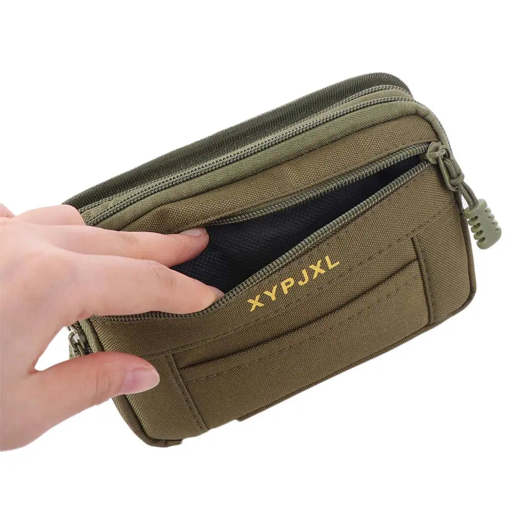 Men's Canvas Bum Bag – Multi-Compartment Waist Pack with Phone Holder