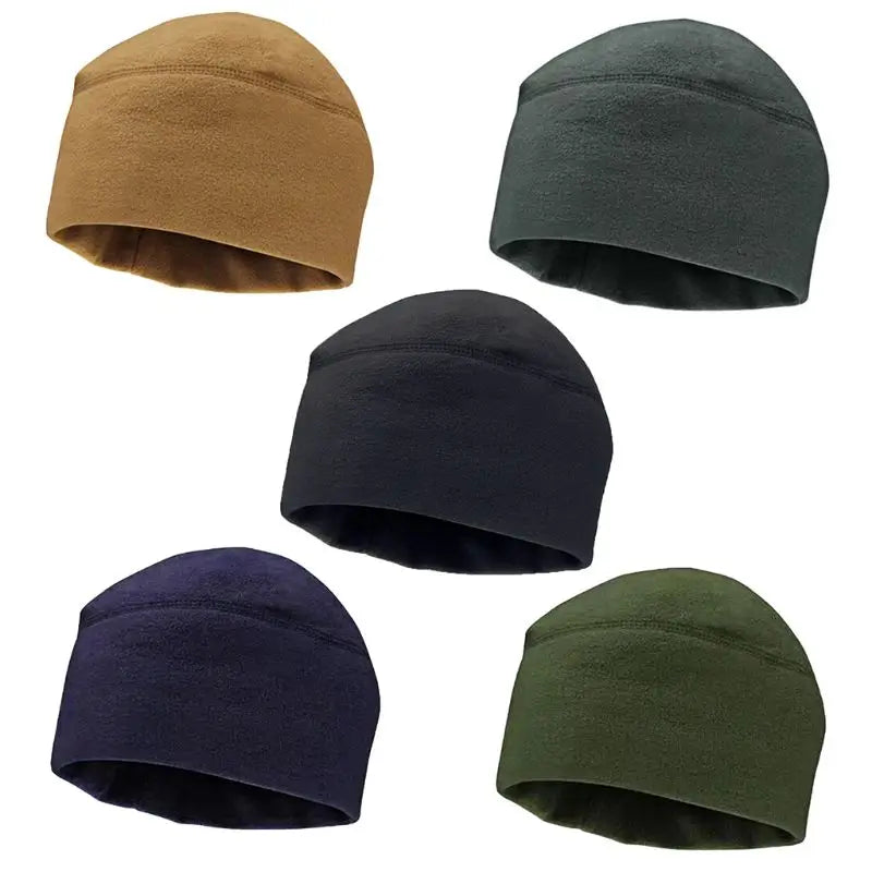 Men's Polar Fleece Beanie – Windproof Winter Hat
