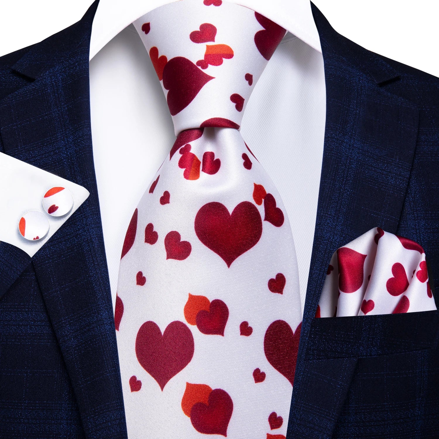 Hi-Tie Men's Silk Paisley Necktie & Pocket Square Set – 8.5cm | 19 Colours