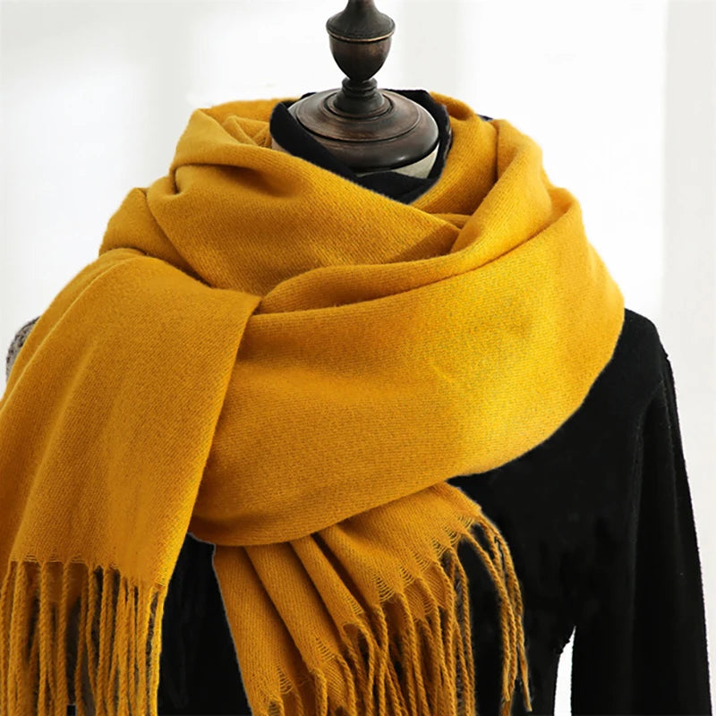 Men's Soft Winter Scarf | Warm Tassel Wrap & Shawl