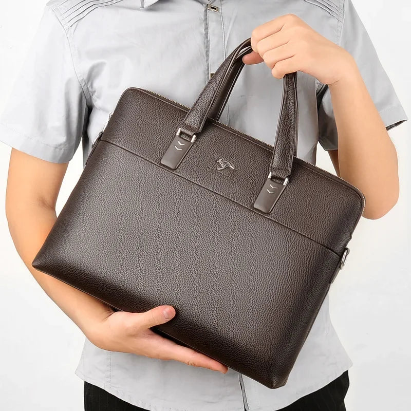 Large Capacity Waterproof Business Man's Briefcase Horizontal Style Computer Bag Handbag for Commercial Use in China