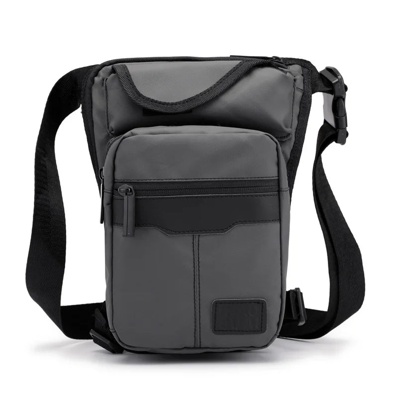 Men's Nylon Drop Leg Bag – Waterproof Motorcycle Thigh & Waist Pack