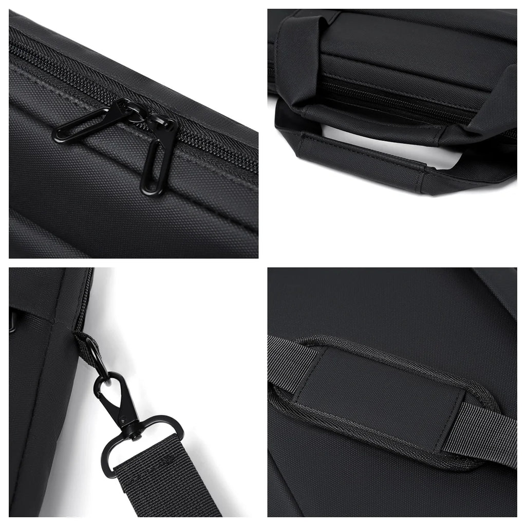 Men's Minimalist Briefcase | 14" Laptop Bag, Shoulder & Messenger Carry