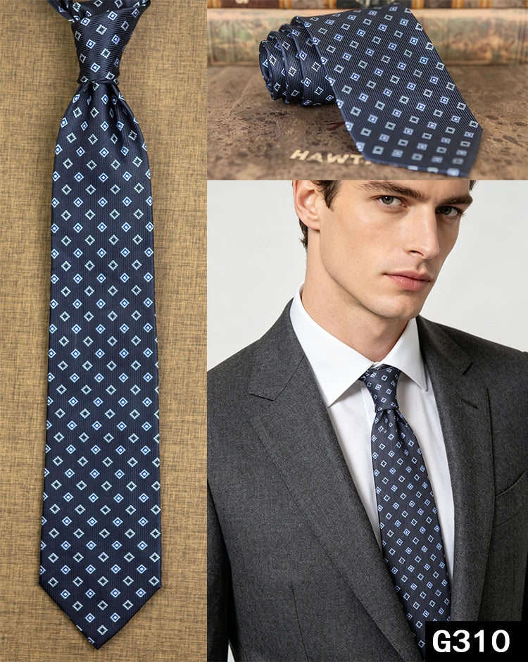 100% Silk Men's Necktie – Multi-Pattern Collection