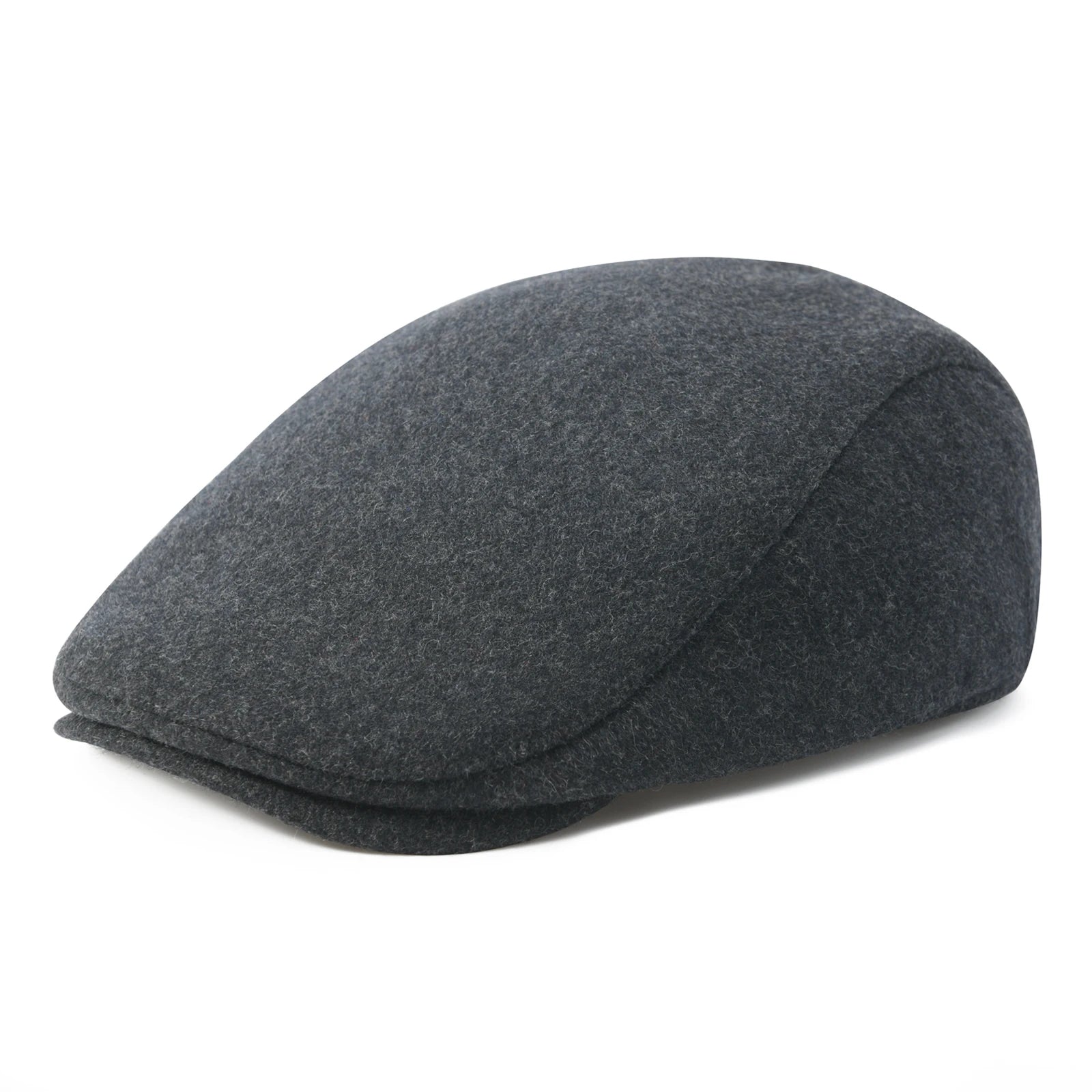 Men's Herringbone Flat Cap – Wool Blend