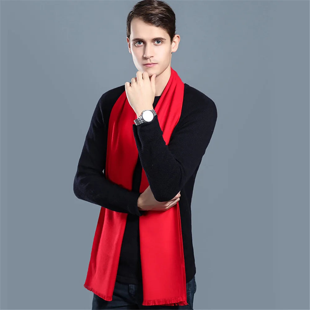 Men's Cashmere Blend Solid Scarf