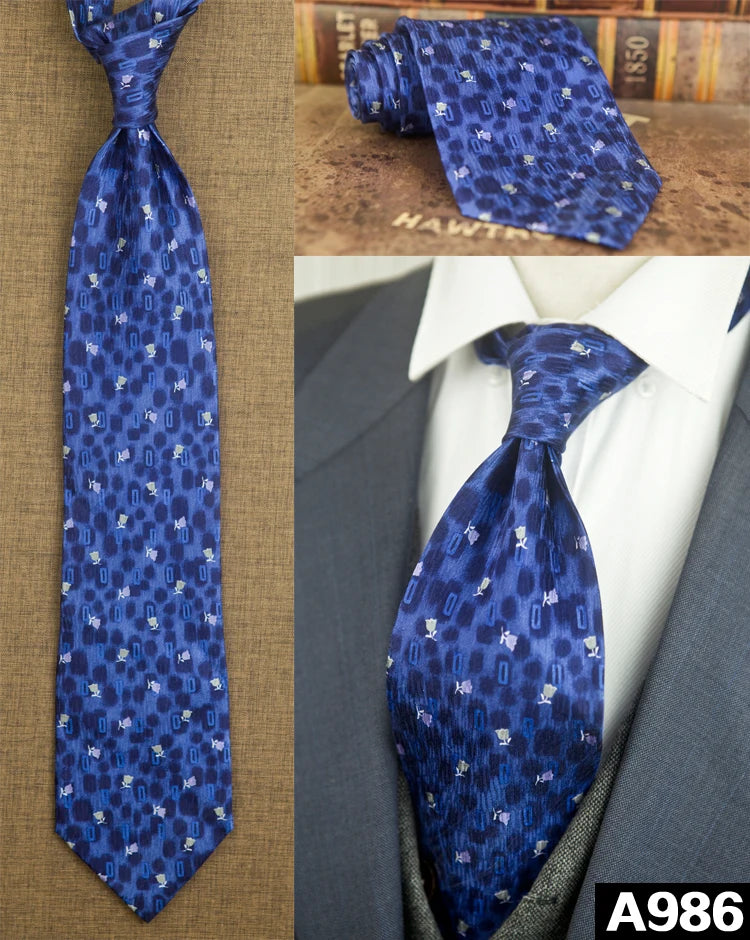 100% Silk Men's Printed Necktie – Vintage & Novelty Collection
