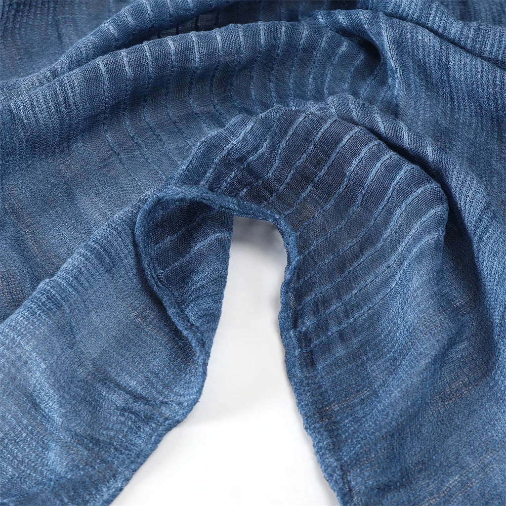 Men's Cotton Linen Solid Shawl Scarf