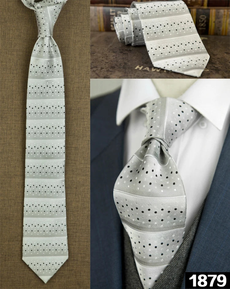 Men's 100% Silk Jacquard Necktie – Paisley, Abstract & Geometric Patterns