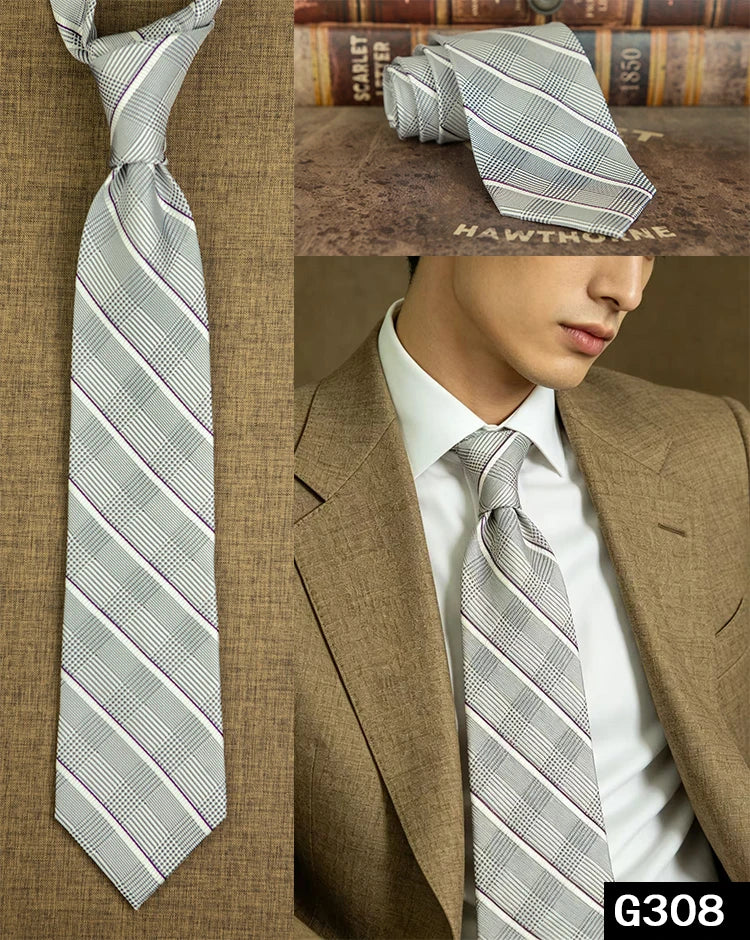 100% Silk Men's Necktie – Multi-Pattern Collection