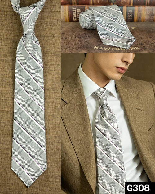 100% Silk Men's Necktie – Multi-Pattern Collection