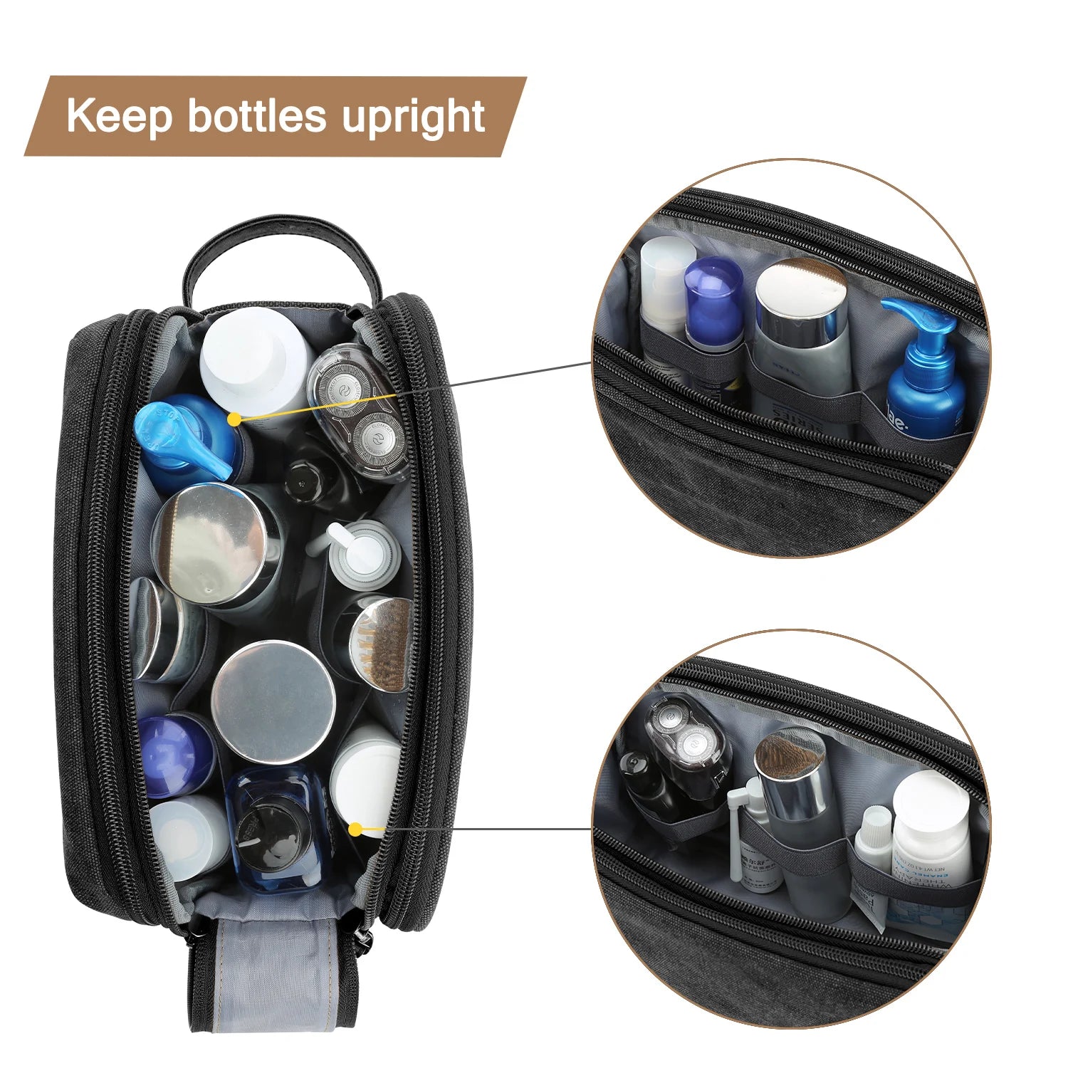 BAGSMART Toiletry Bag – Large Capacity Travel Organiser for Men & Women